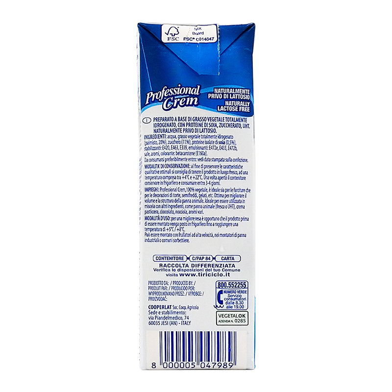 Crema Vegetale da Montare 500ml Professional Cream